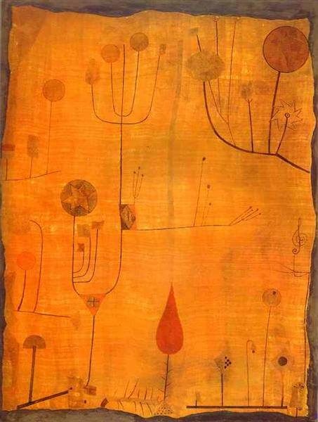 Paul Klee, Fruits on Red, 1930